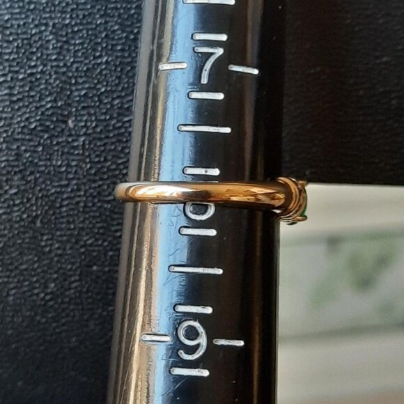 UTC Gold 925 Sterling Silver Ring Size 8 - Picture 9 of 11